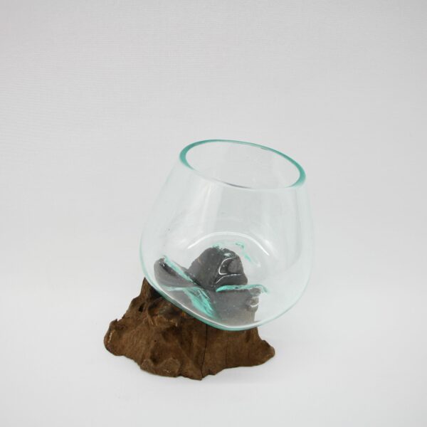 Glas auf Holz / Glasschale klein – Bild 2