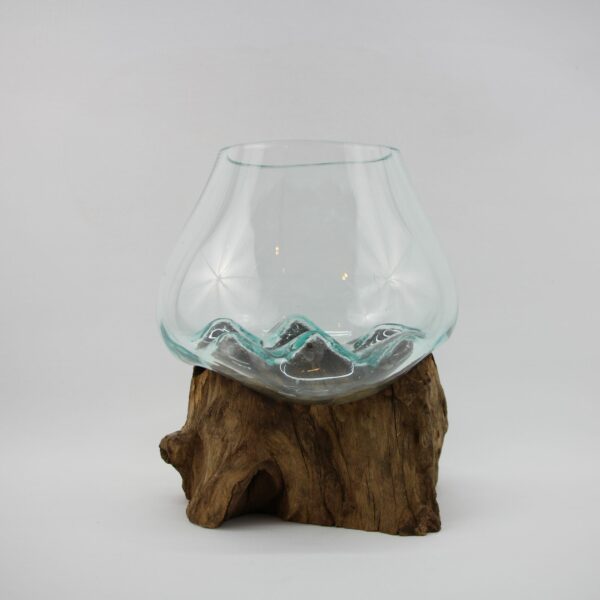 Glas auf Holz / Glasschale gross – Bild 2
